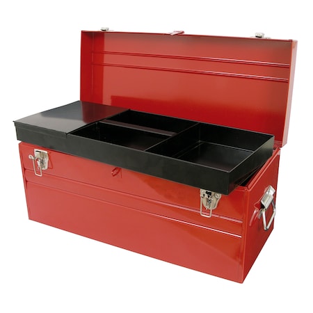 Urrea Tool Box, Steel, Red, 24 in W x 10 in D x 11 in H D8